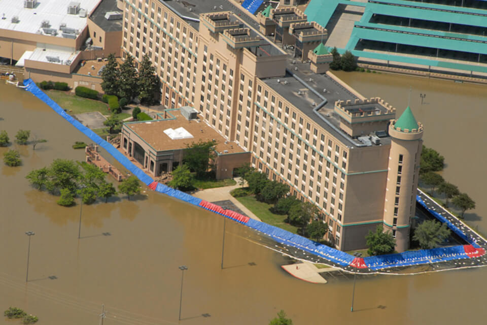 flood defender surrounding a casino